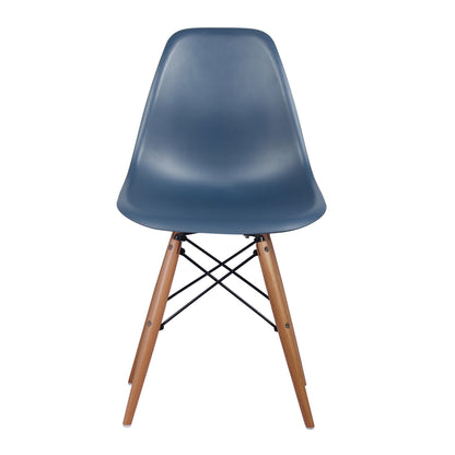GIA Plastic Armless Chair Wood Legs-Teal