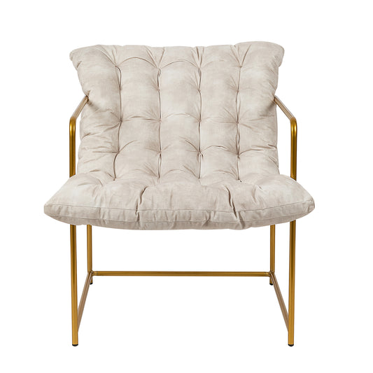 Beige Upholstered Armchair,Set of 1