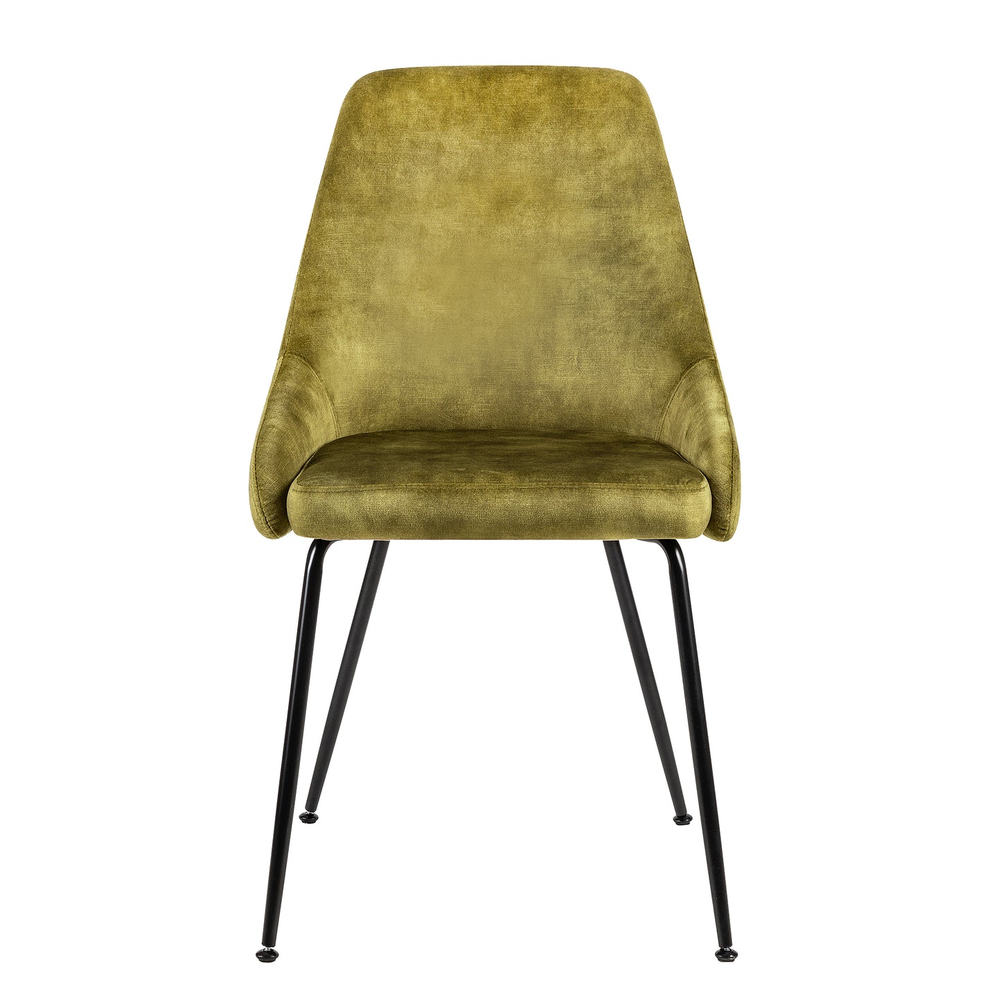 GIA Armless Retro Velvet Fabric Dining Chairs, Green Velvet