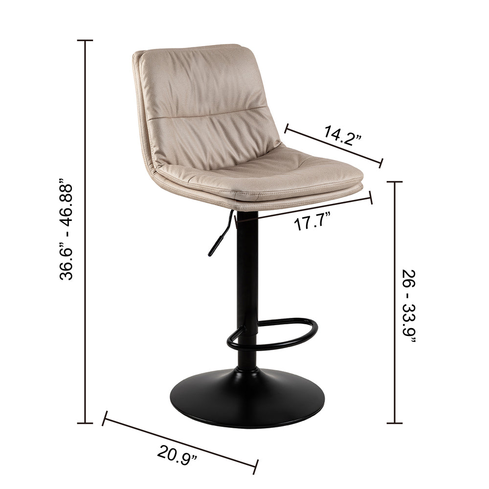 GIA Swivel Counter Height Barstool Chairs,Beige