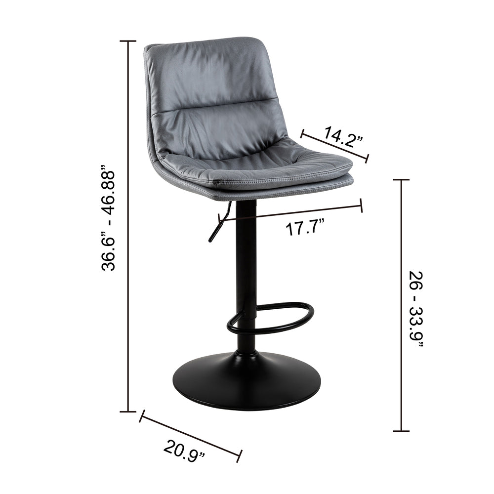 GIA Swivel Counter Height Barstool Chairs,Gray
