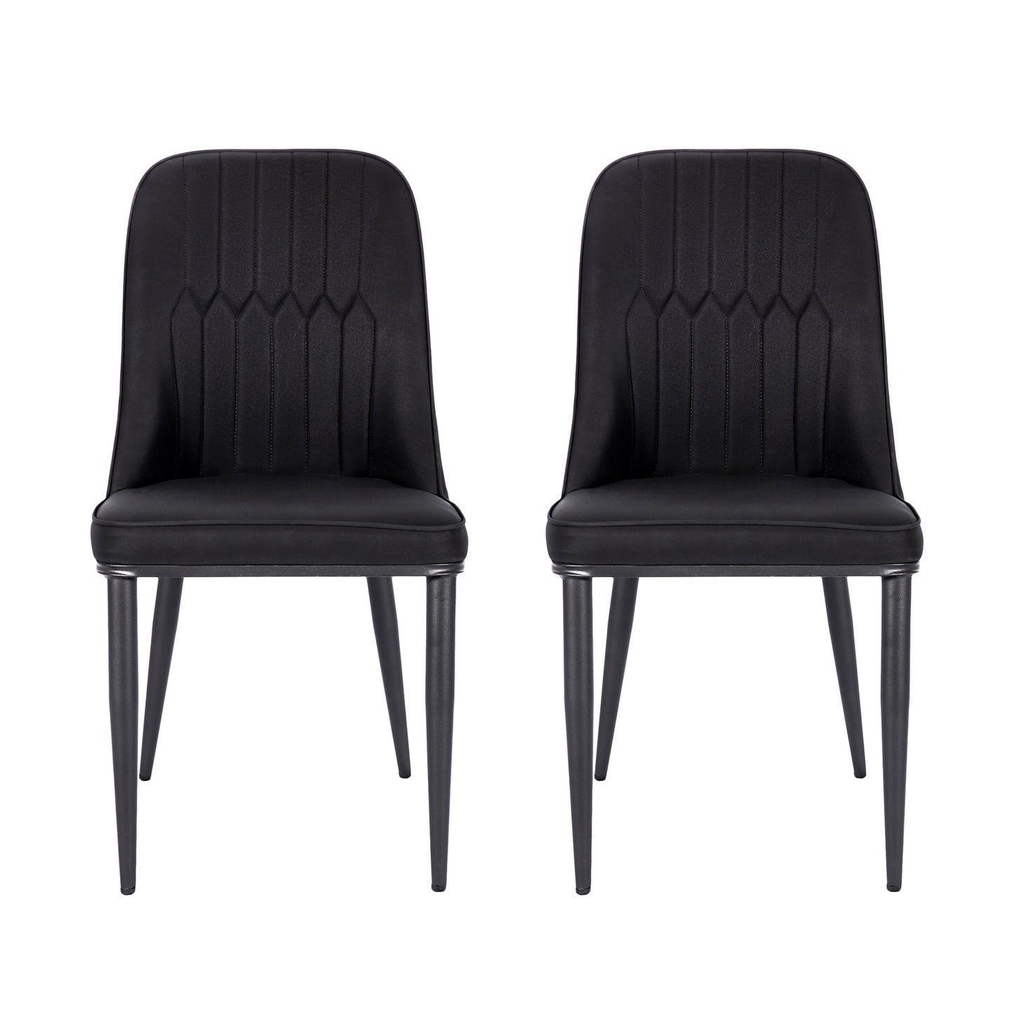 GIA Nifty Black Armless Side Dining Chair 2 Pack