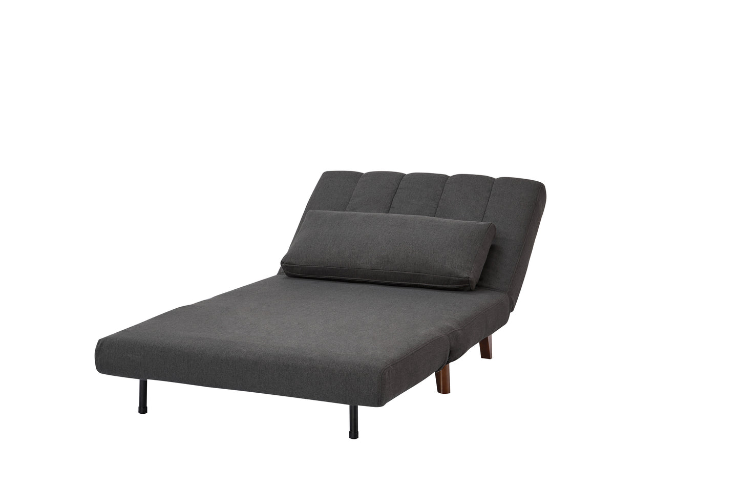 Convertible Polyester Stripe Sofa,Dark Gray