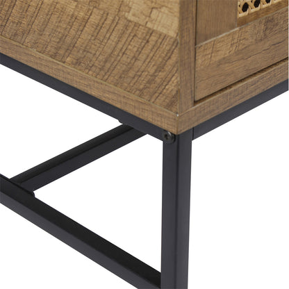 Wood Industrial Night Stands with Drawer