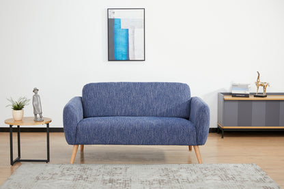 GIA Modern Love Seat Sofa-Dark Blue