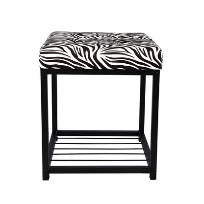 Square Small Bench - Zebra