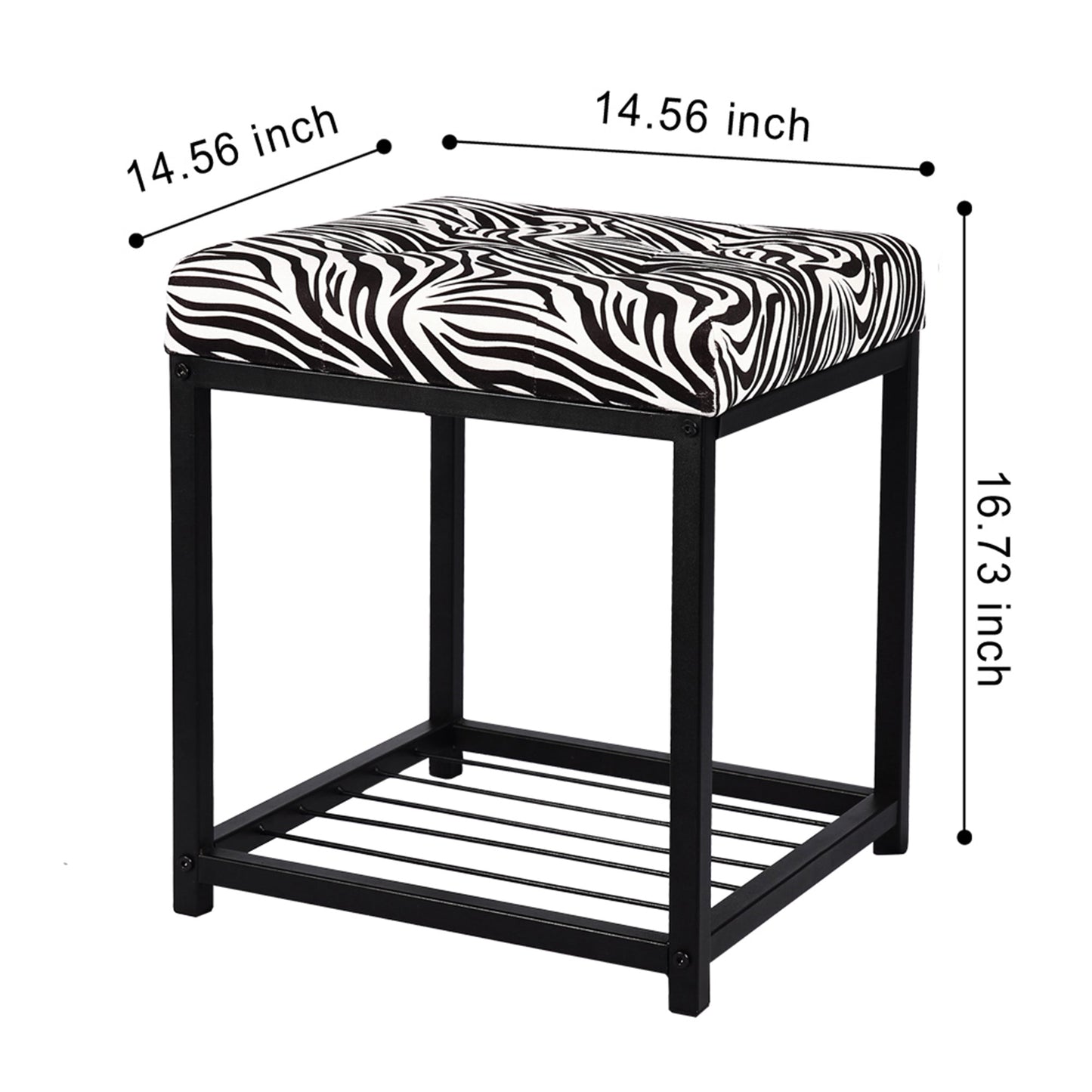 Square Small Bench - Zebra
