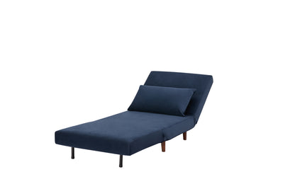 Convertible Accent Chair, Blue Velvet