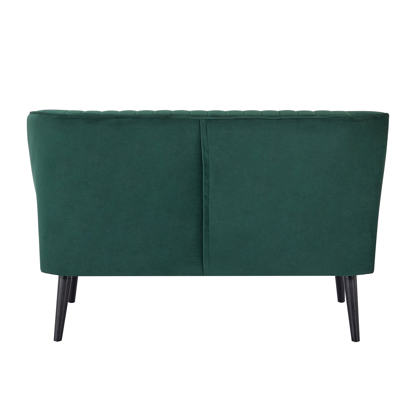 Armless Velvet Loveseat Sofa Couch-Green