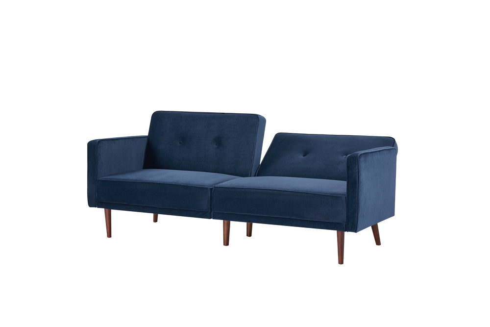Split Back Convertible 3-Seat Sofa,Blue