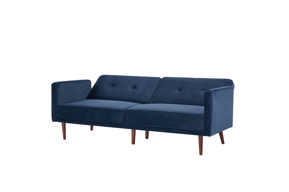 Split Back Convertible 3-Seat Sofa,Blue