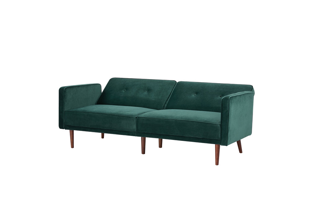 Split Back Convertible 3-Seat Sofa,Green