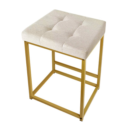 GIA 24 Inches Square Bar Stool,beige Line